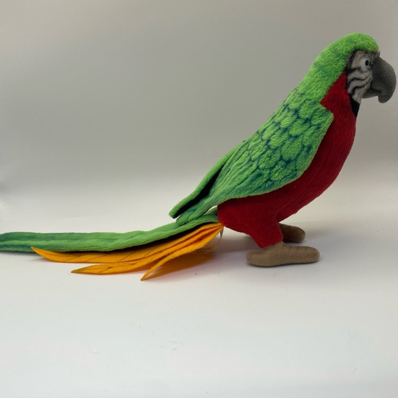 Hansa Red and Green Macaw plush - Picture 5 of 8